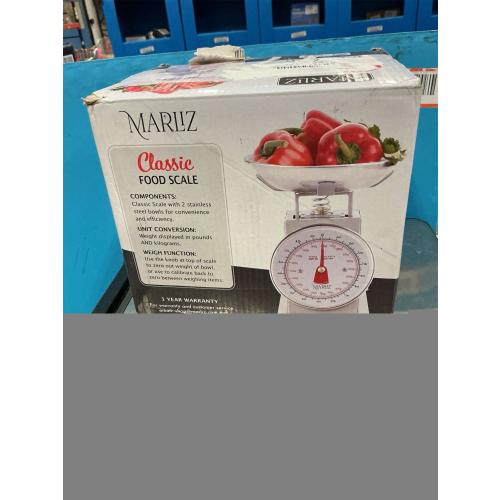 MARLIZ 11 lb/ 5Kg Old Antique Style Mechanical Kitchen Scale with 2 Bowls | Analog Food Weight Scales for Kitchen | Grey