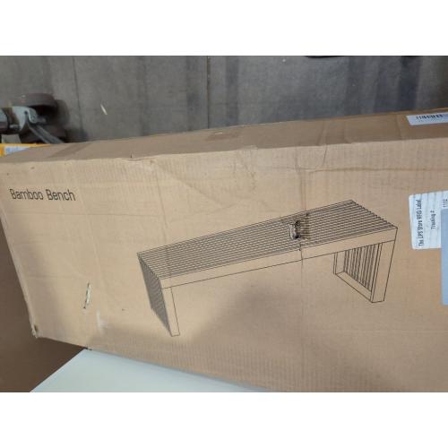 Bamboo Dining Bench, 35 inch Farmhouse Decor Indoor Kitchen Table Bench, Entryway Shoe Rack Bench, Outdoor Bench, Solid Bamboo Benches for Living Room, Hallway, Bedroom, Bathroom