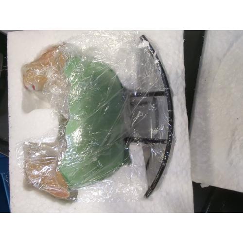 Laughing Bunny Rabbits Rocking in an Easter Egg Cradle Spring Easter Decoration Vintage Rustic Country Bunnies Rabbit Figurine Statue (Bunnies in a Cradle)