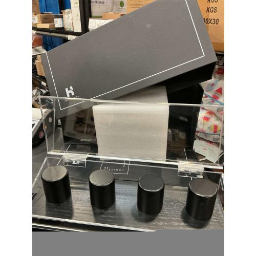 Holme & Hadfield Premium 4-Slot Wooden Watch Display Case – Handcrafted Men’s Watch Box with Accessory Drawer, Hinged Cover, Leather Lining–Christmas Gift for Collectors–Luxury Built to Last