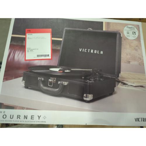 Victrola Journey  Bluetooth Suitcase Record Player – Built-in Speakers, 33-1/3, 45 & 78 RPM Vinyl Record Player, RCA Out, Headphone Jack, Wireless Streaming (Black)