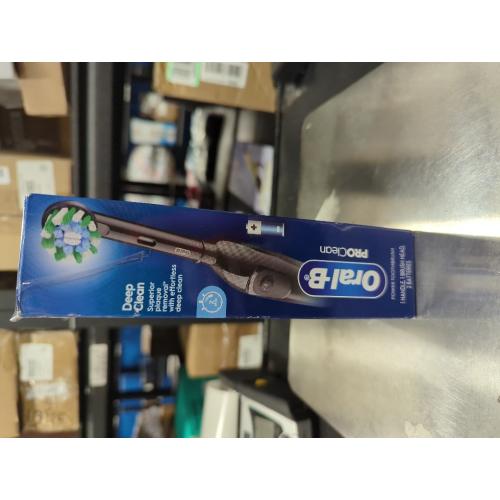 Oral-B Pro 100 CrossAction, Battery Powered Toothbrush, Black, 1 Count (Pack of 1)