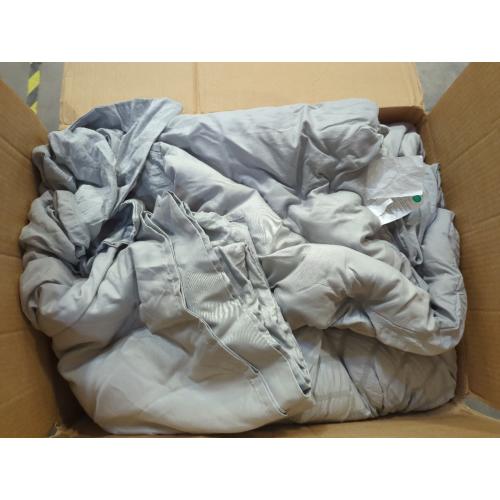 Light Grey Queen Size MUXHOMO 7 Pieces Queen Comforter Set, Seersucker Bed in a Bag Queen Size, All Season Luxury Bedding Set with Comforter, Flat Sheet, Fitted Sheet, Pillowcases & Shams, Light Grey