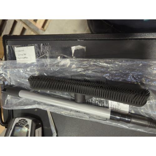 FURemover Compact Pet Hair Rubber Broom with Squeegee, with Handle That Telescopes up to 40 for Carpet, Tile and Hardwood