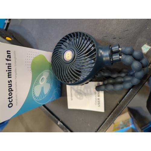 Dark Blue snawowo Mini Handheld Personal Portable Fan, Baby Stroller Fan, Car Seat USB or Battery Powered, with Flexible Tripod Clip on Student Bed Desk Bike Crib Treadmill Camping Traveling(Dark Blue)