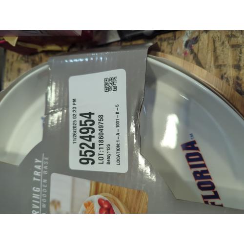 The Memory Company | Licensed NCAA 16 5-Section Serving Tray w/Wood