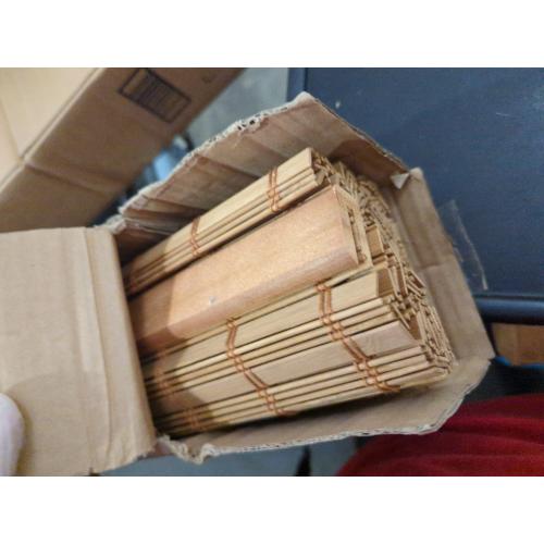 Premium True-to-Size Brown Squirrel Cordless Light Filtering Natural Woven Bamboo Roman Shade - 34.5 in. W X 74 in. H