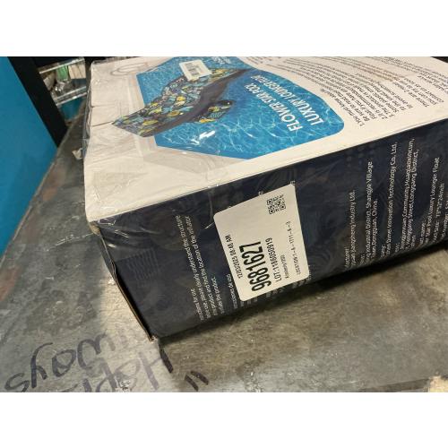 Upgrade Travel Pool Floats Adult with Carry Bag, Fabric Portable Packing Inflatable Pool Floats for Pool Floating, Luxury Floats with Backrest and Cup Holder, Fast Inflation, Floral Design