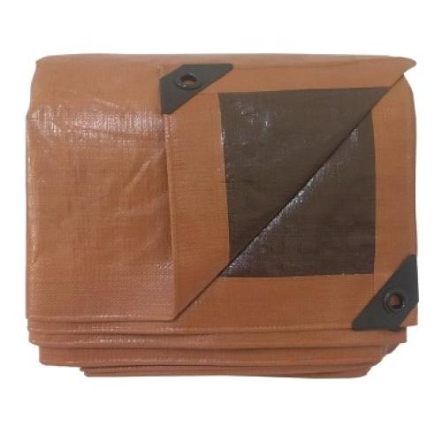 Extra large tarp reversible brown and orange