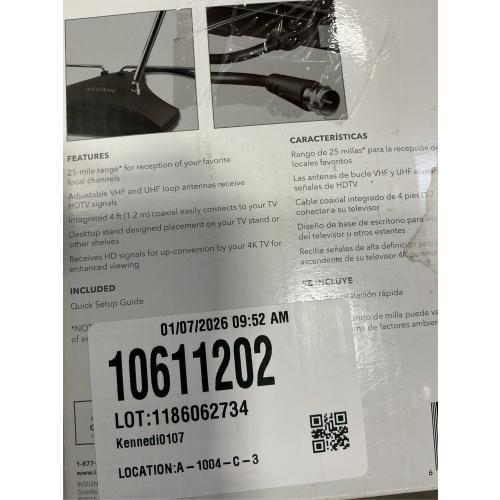 Insignia™ - Indoor HDTV Antenna - Black