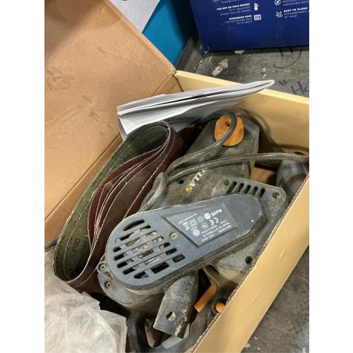 Jellas 3 × 21-Inch Belt Sander with Dust Bag, 7Amp Sander Machine with Variable-speed Control, 2 in 1 Vacuum Adapter, 10Feet (3 meters) Length Power Cord, Belt Sanders for Woodworking BS750-SD