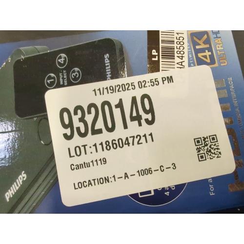 Philips 4 Device HDMI Switch, Wireless Remote, Use with 4K Smart TV Roku Xbox PS3 PS4 Fire Stick DVD Blu Ray Fire TV HDTV Cable Box PC, 4K 1080p 60 FPS, Ultra HD, HDCP 2.0, Black, SWV9484B/27