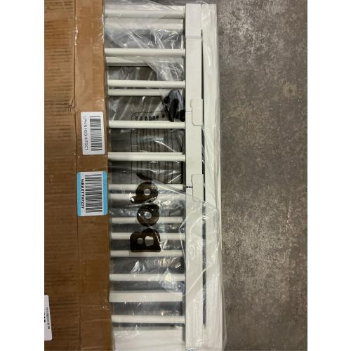 BABELIO 29-55 Inch Extra Wide Baby/Dog Gate, PressGuard P7, Metal Auto Close, Pressure Mounted Pet Door for Doorways, NO Need Tools and Drilling, with Wall Cups, White