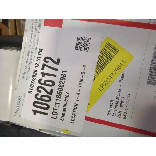 Microsoft Bluetooth Mouse Pastel Blue - Wireless - Bluetooth - 2.40 GHz - 1000 dpi - Scroll Wheel - 4 Button(s)