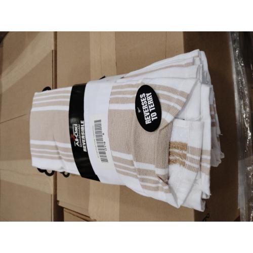 All-Clad Dual-Purpose Kitchen Towels: Highly Absorbent - 100% Cotton, 17x30 Dish Towels for Cleaning & Drying Dishes & Glassware, 6-Pack, Cappuccino
