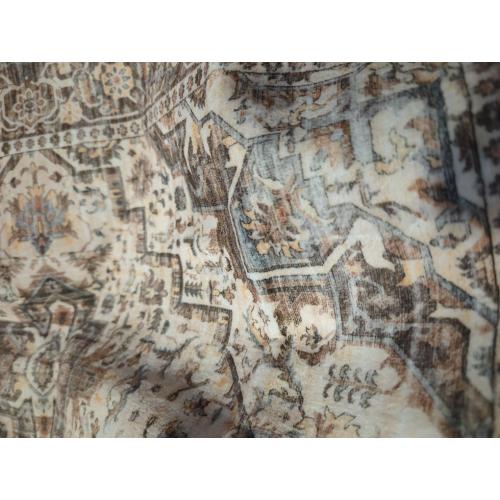 Madane Washable Area Rug 2x3, Small Entryway Rug Non-Slip Vintage Door Mat Indoor Entrance, Low Pile Floor Carpet for Inside Front Door Bedroom Kitchen Entry Laundry (2'x3', Turmeric/Grey)