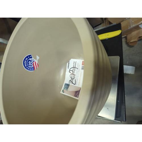 Ibiza Polyresin Indoor and Outdoor Planter with Classic Cream Finish - Durable, Weatherproof, Lightweight, Large Plant Pot for Patio, Garden, Deck, Entryway