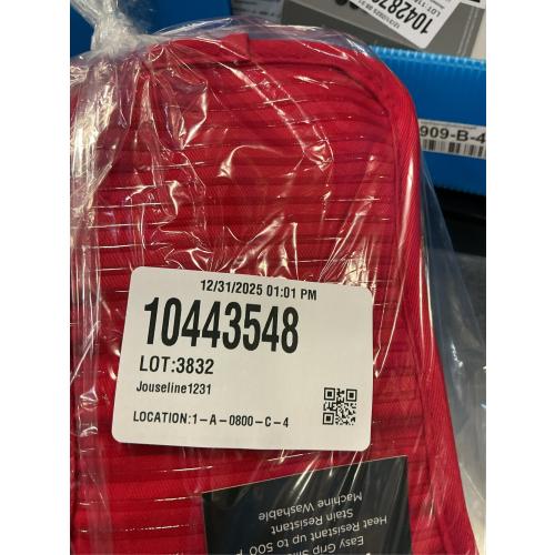 All-Clad Premium Pot Holder & Heating Pad, (2-Pack) Heat Resistant to 500 Degrees, 100% Cotton 10x6.25 for Kitchen and Barbeque, Chili Red