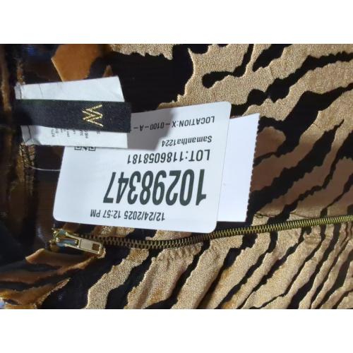 Size small Burnout Velvet Long Sleeve Mini Dress with Two Way Zipper Brown