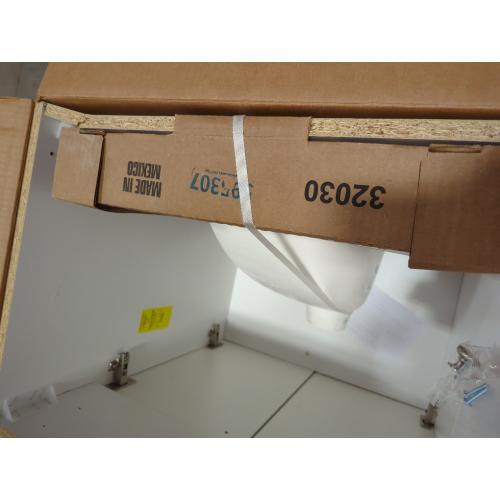 Project Source 24-in White Single Sink Bathroom Vanity with White Cultured Marble Top