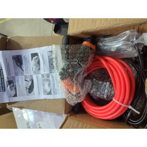 PetierWeit Car Cleaning Wash Pump DC 12V 100W 145 PSI High Pressure Portable Washdown Deck Pump Self-Priming Quick Car Cleaning Wash Pump with Electrical Washer Kit