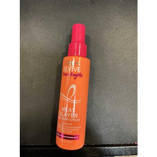 L'Oreal Paris Elvive Dream Lengths Heat Slayer Pre-Iron Spray Leave-In, 4.4 Ounce