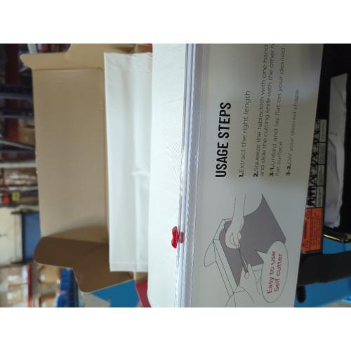 Plastic Table Cloth, 310 Ft X 54 in Disposable Tablecloth White Plastic Tablecloth with Any Cut Sliding Cutters Premium Table Cover Roll for Picnics, Parties, Birthdays, Weddings