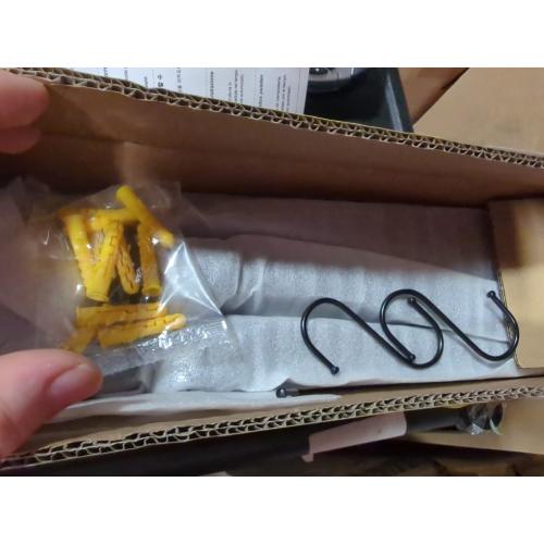 Color Black Size  70.8'' Metal Wall Mounted Clothes Rack