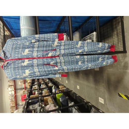 XL Women Hooded Fleece Pajamas 3D Printed Christmas Sleepwear 1-Piece Jumpsuit Homewear Romper