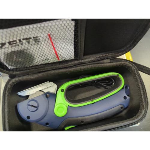 ZEITE 4V Cordless Electric Scissors,Cardboard Cutter with 2 Blades,Storage Box,USB Charging Cable,Power Rotary Cutter,Max Cutting 1/4,for Cardboard Box,Thin Carpet & Plastic, Easy to Hold and Safe