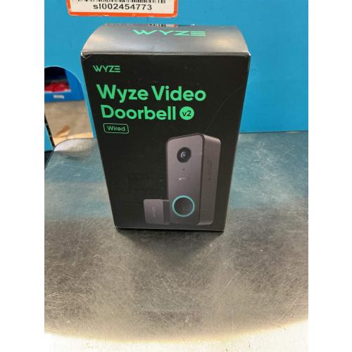 WYZE Wired Doorbell Camera v2(existing doorbell Wiring Required), 2K Security Video Doorbell, Color Night Vision, 2-Way Audio, Package Monitor, Works with Alexa & Google Assistant. Free Expert Setup