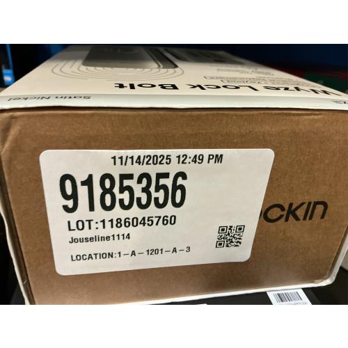 Wyze Auto-Lock Bolt, Fingerprint Unlock with Keypad, Electronic Entry Door Smart Deadbolt Lock, IPX5 Weatherproof, Easy Installation, Satin Nicke