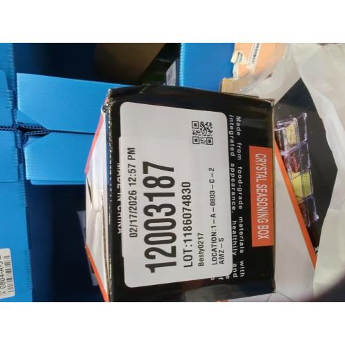 Clear Seasoning Box, 4 Pieces Seasoning Rack Spice Pots, Storage Container Condiment Jars Acrylic Seasoning Box with Covers and Spoons for Spice, Sugar, Salt, Sugar, Cardamon, Cinnamon