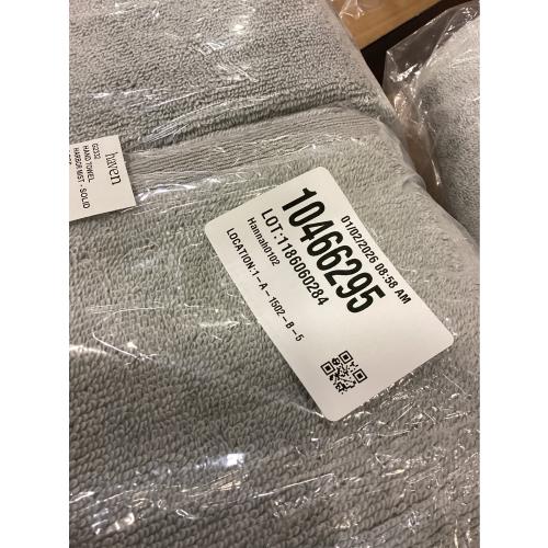 Haven Organic Cotton Terry Hand Towel in Harbor Mist Grey 6 pack