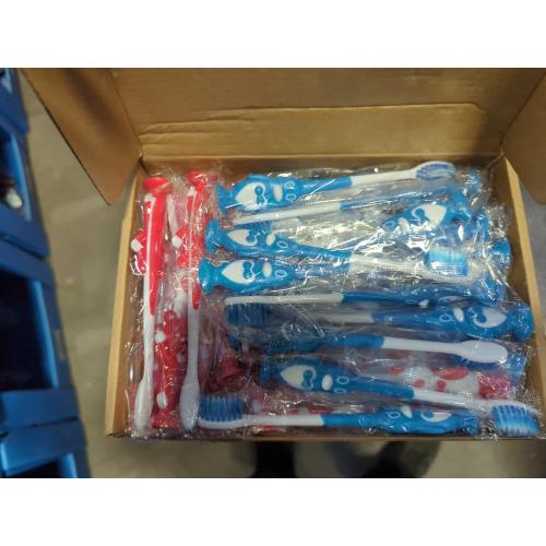 Bundle of Toddler Toothbrush Kids Manual Toothbrush 2color Bundle Toothbrushes Kids 2color Toothbrush for Age 2  Children Toothbrush Set Boys Girls Toothbrush with Suction Cup