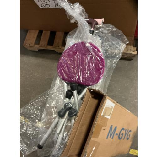 Folding Cane Seat Sturdy Lightweight Adjustable Handle Legs with LED Light Cushion for Elderly Walking Stick 300 lbs Large Plate