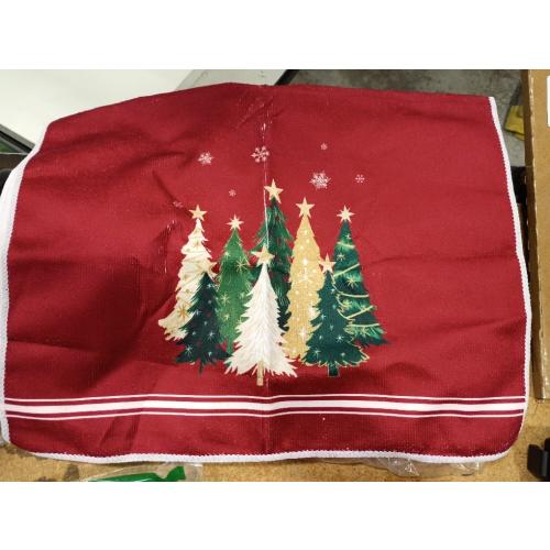 Artoid Mode Red Xmas Tree Star Christmas Kitchen Towels Dish Towels, 18x26 Inch Farmhouse Snowflakes Decoration Cleaning