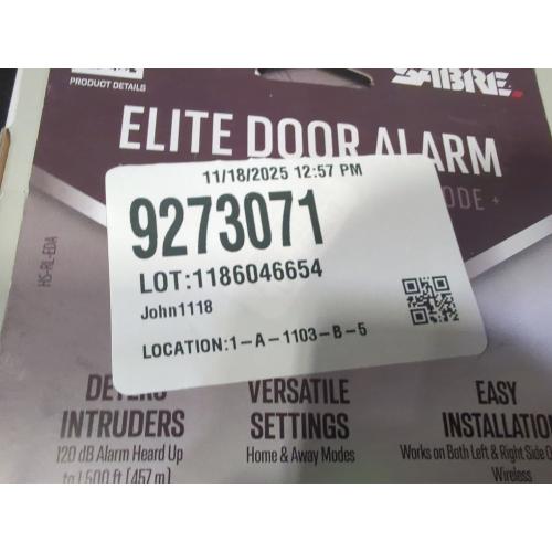 Color White Sabre Battery Powered Indoor White Door Alarm