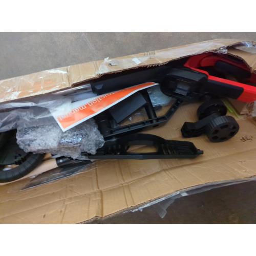 Electric Weed Wacker Eater Cordless, Weed Wacker Battery Powered, Weed Trimmer with 2 21V/2Ah Battery Operated & 25 Blades & Wheels, No-String Grass Trimmer/Brush Cutter/Edger for Garden Yard