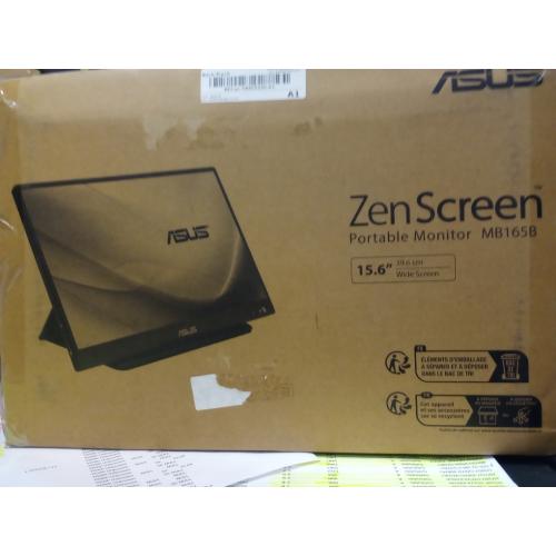 ASUS ZenScreen MB165B Portable USB Monitor- 15.6 inch, HD(1366x768), Narrow Bezel, USB-powered, Anti-glare surface
