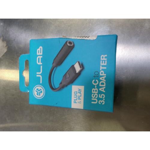 JLab USB Type C to 3.5mm AUX Adapter Headphone Jack Adaptor Dongle