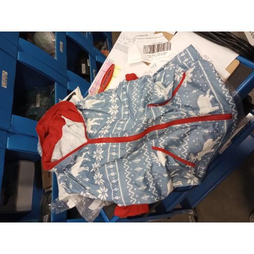 Men Hooded Fleece Pajamas Funny Graphic Loungewear 1-Piece Jumpsuit Sleepwear Homewear Romper