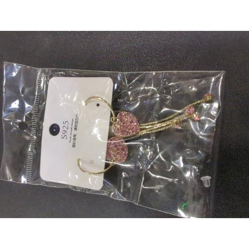 S925 Zirconia Heart Tassels Earrings Cz Crystal Love Heart Hoop Earrings Dangle Plated Silver Gold Prom Earrings for Women Birthday Jewelry Gift