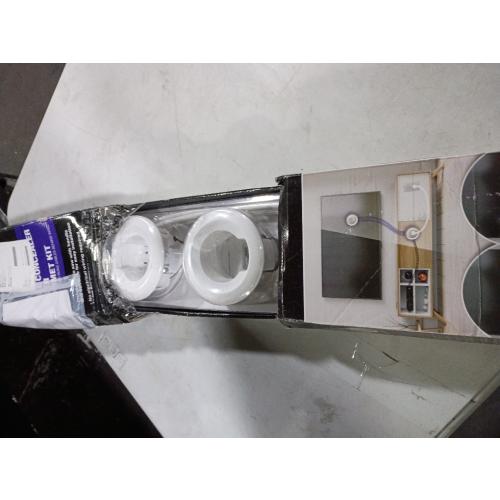 In-Wall Cable Concealer Power Grommet Kit for Mounted TVs - White