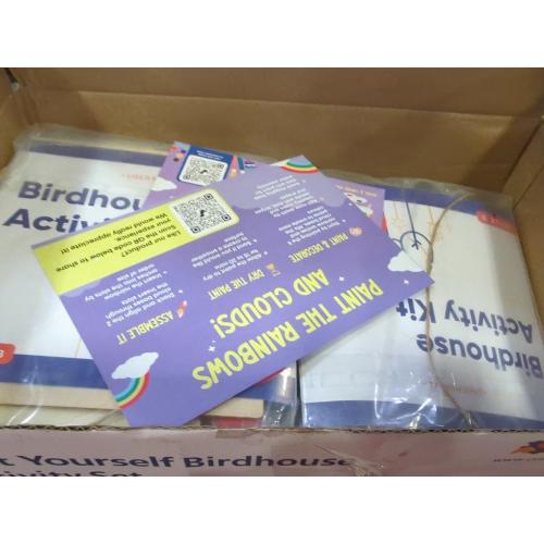 15 DIY Bird House Kits For Children to Build - Wood Birdhouse for Kids to Paint - Unfinished Bird Houses for Kids - Wood Craft Project Kits - Wooden Arts & Craft for Girls & Boys - Classroom Activity