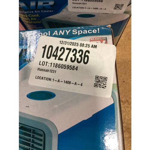 Arctic Air Pure Chill Evaporative Air Cooler By Ontel - Powerful 3-Speed Personal Space Cooler, Quiet, Lightweight And Portable For Bedroom, Office, Living Room & More