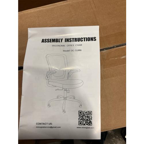 Mimoglad Ergonomic Office Chair - BIFMA Certified, Flip-up Armrests Adjustable Lumbar Support - Space-Saving Task Chair for Business/Team Office & Home (