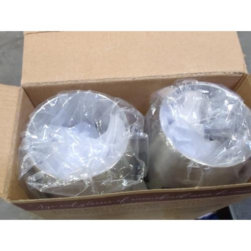 Gusto Nostro Stainless Steel Wine Glass - 18 oz - Cute, Unbreakable Wine Glasses for Travel, Camping and Pool - Fancy, Unique and Cool Portable Metal Wine Glass for Outdoor Events, Picnics (Set of 2)