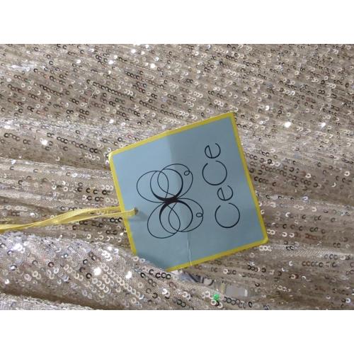 Cece Women's Cold Shoulder Long Sleeve Sequin Dress. Size large