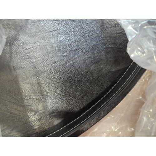 25x25 High-End Light Luxury Leather Round Oversized Tray - Ottoman Coffee Food Serving for Family Dinner, Outdoor Picnic & Party Essentials | Versatile Home Decor Tray(25 inch Black)